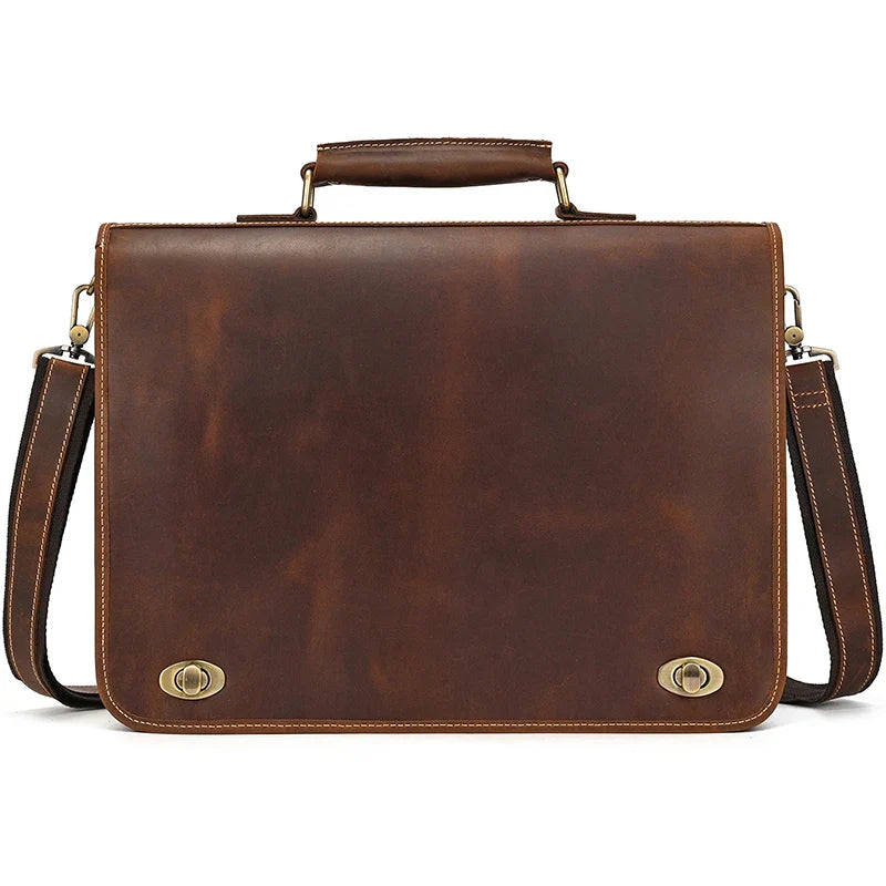Tas Heren - Klassieke Aktetas met Draaislot en Schouderband | Chic