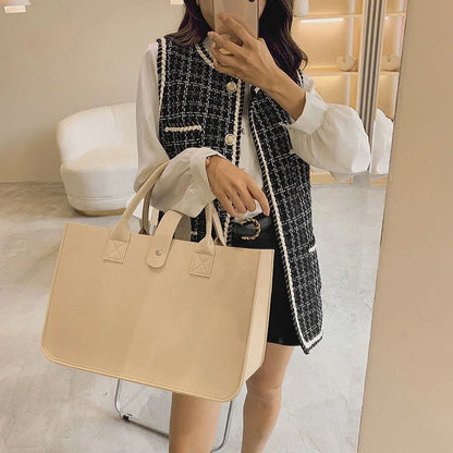 Tas Dames - Grote Shopper met Dubbele Hengsels | Minimalistisch