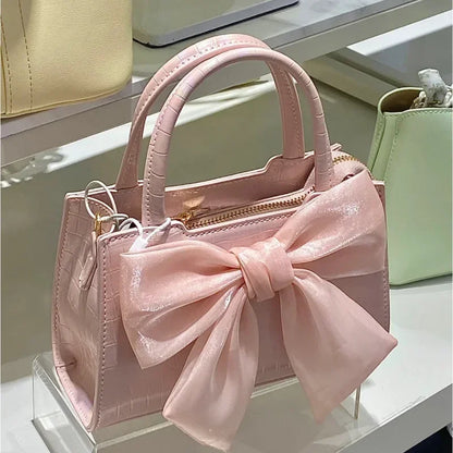 Tas Dames - Compacte Handtas met Oversized Strik | Chique