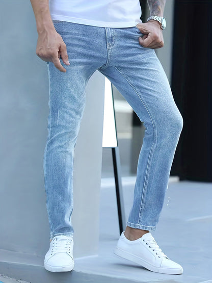 Jeans Heren - Skinny Fit met Lichte Wassing en Stretch | Casual