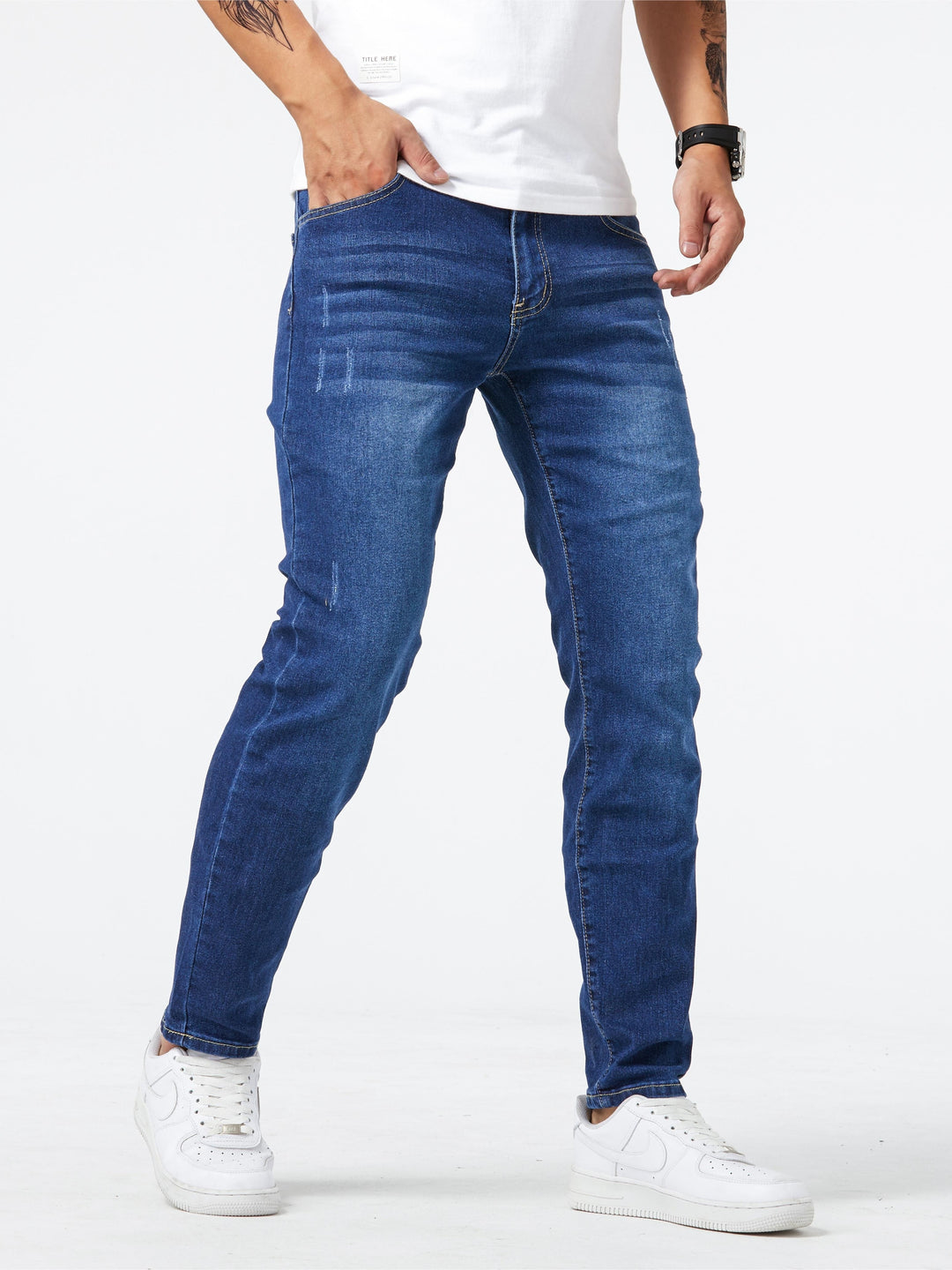 Jeans Heren - Skinny Fit met Lichte Wassing en Stretch | Casual