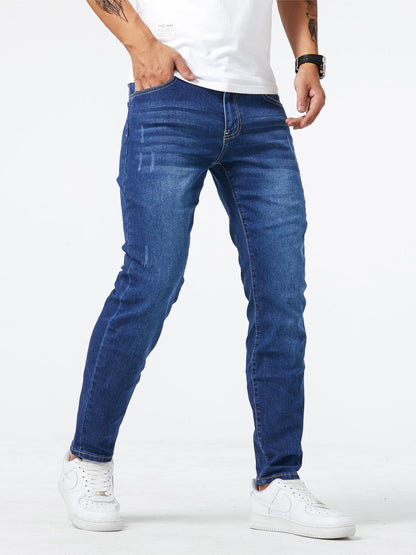 Jeans Heren - Skinny Fit met Lichte Wassing en Stretch | Casual