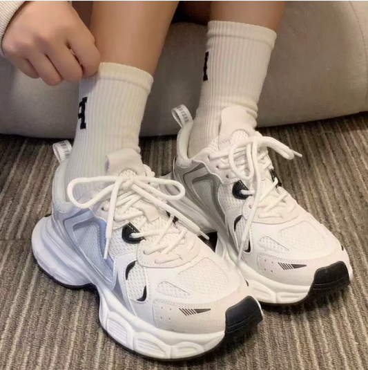 Sneakers Dames - Chunky Zool ontmoette Veters | Sportief Casual
