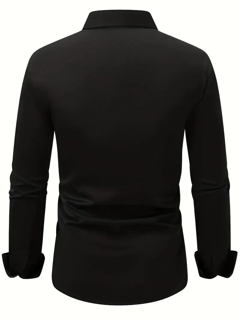 Stijn - Heren Overhemd Slim Fit Net voor de Feestdagen met Lange Mouw