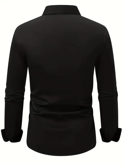 Stijn - Heren Overhemd Slim Fit Net voor de Feestdagen met Lange Mouw
