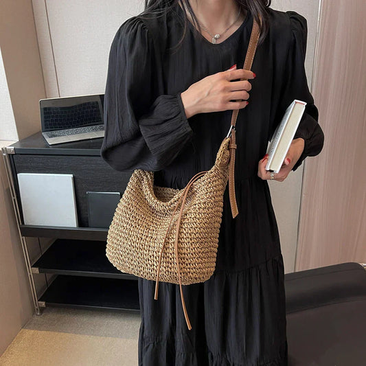 Tas Dames - Gevlochten Hobo met Verstelbare Schouderband | Bohemien