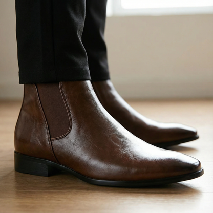 Sven - Heren Chelsea Boots Net Warm Gevoerd met Elastische Instap