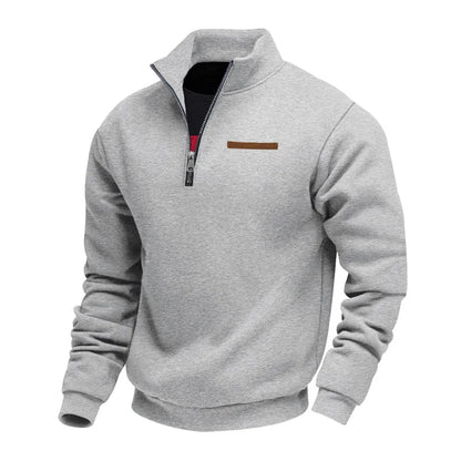 Sven - Heren Gebreide Trui met Kwart Rits Smart Casual voor de Herfst