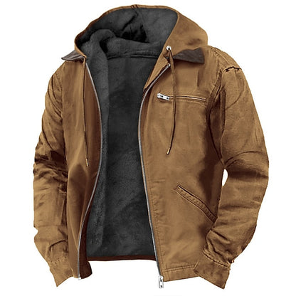 Sven - Heren Outdoor Jas voor de Herfst met Capuchon en Fleecevoering