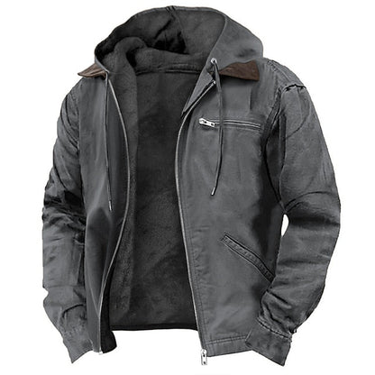 Sven - Heren Outdoor Jas voor de Herfst met Capuchon en Fleecevoering