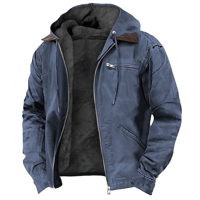 Sven - Heren Outdoor Jas voor de Herfst met Capuchon en Fleecevoering