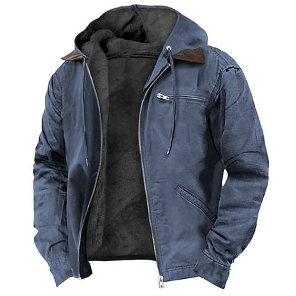 Sven - Heren Outdoor Jas voor de Herfst met Capuchon en Fleecevoering