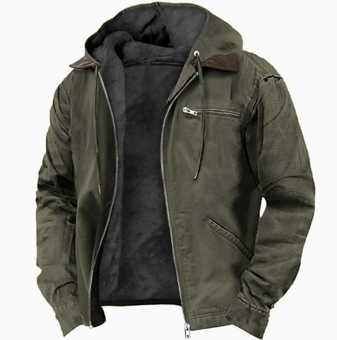 Sven - Heren Outdoor Jas voor de Herfst met Capuchon en Fleecevoering