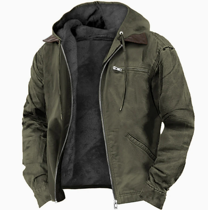 Sven - Heren Outdoor Jas voor de Herfst met Capuchon en Fleecevoering