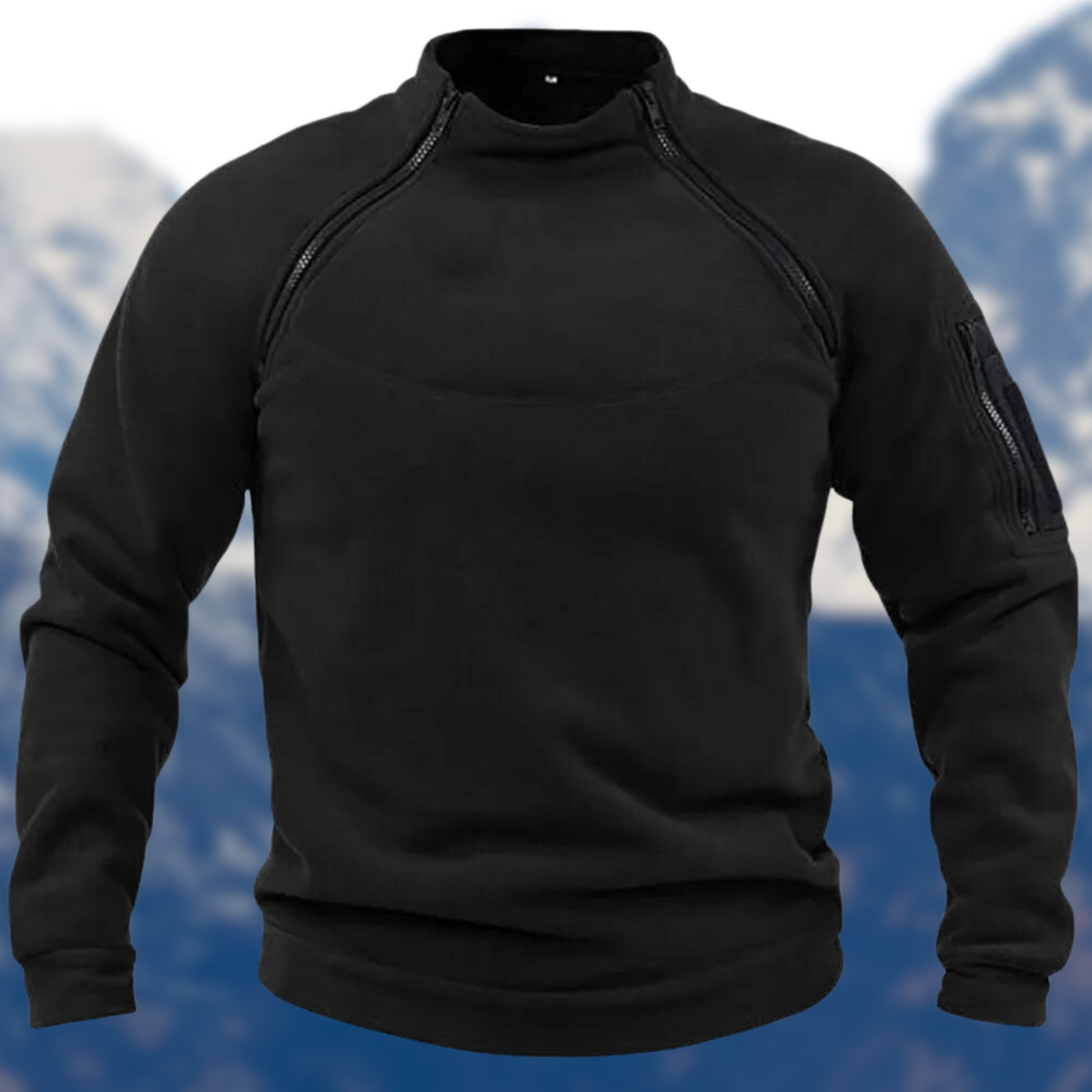 Sven - Heren Wintertrui Fleece Stijl met Opstaande Kraag en Ritsdetails