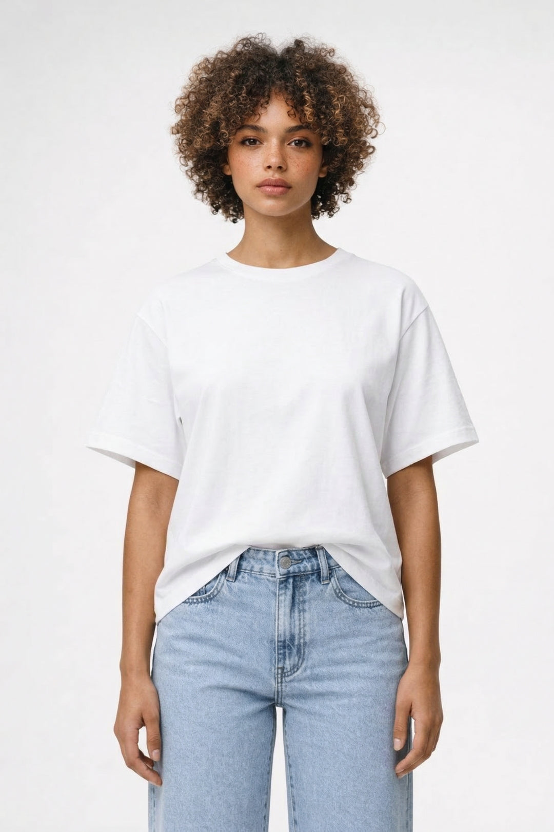 T Shirt Dames - Casual Oversized Basis met Ronde Hals