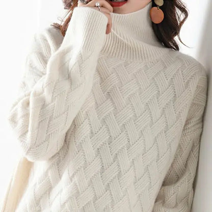 Tess - Comfortabele Dames Coltrui Gebreide Stijl met Wijde Mouwen