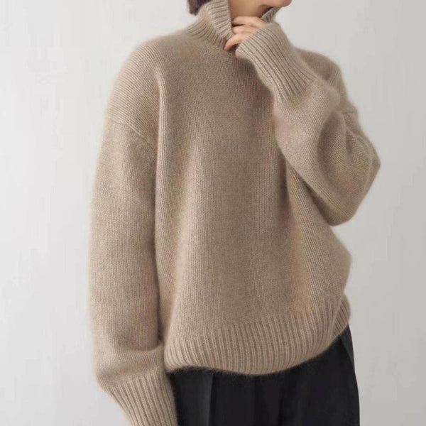 Tess - Dames Coltrui Oversized en Warm Gebreid met Verlaagde Schouders