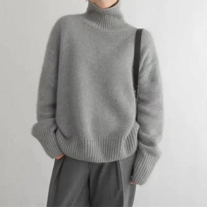 Tess - Dames Coltrui Oversized en Warm Gebreid met Verlaagde Schouders