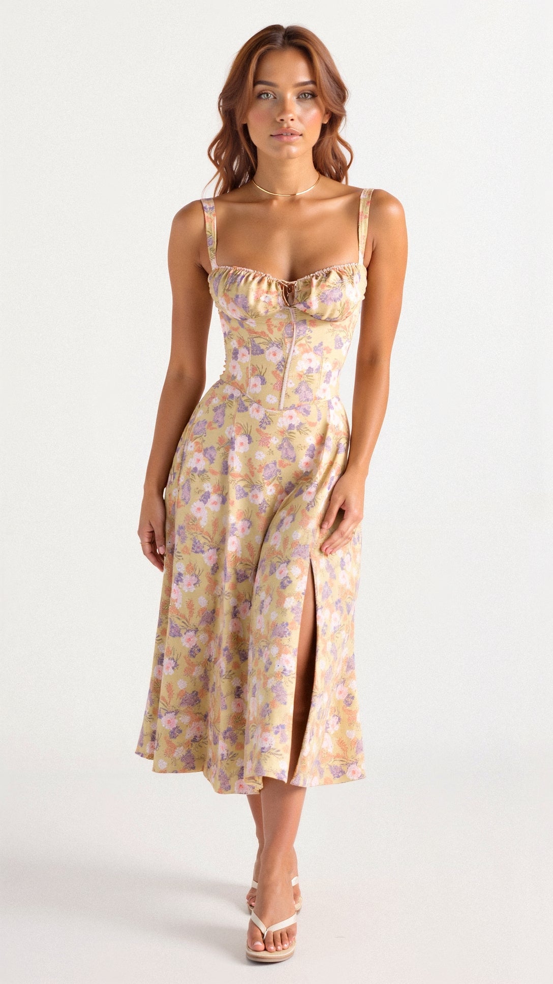 Tess - Romantische Bruiloft Gastenjurk Dames met Bustier en Strikdetail
