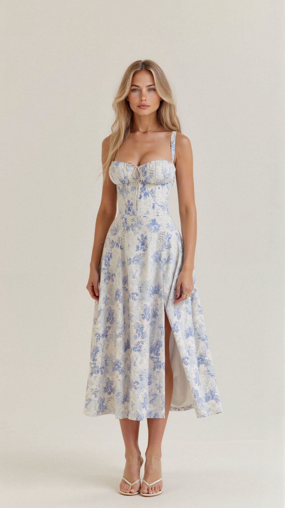 Tess - Romantische Bruiloft Gastenjurk Dames met Bustier en Strikdetail