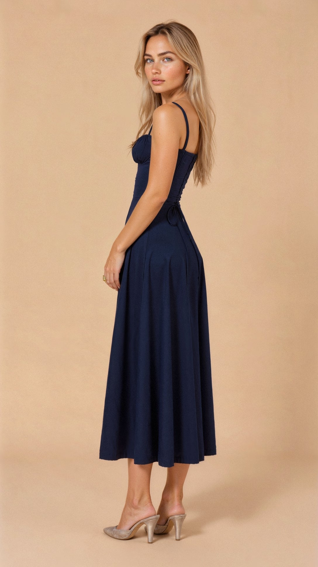 Tess - Romantische Bruiloft Gastenjurk Dames met Bustier en Strikdetail