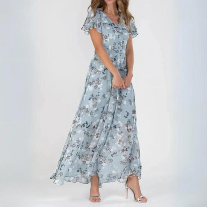 Tess - Romantische Zomerjurk Dames met V-hals en Vlindermouwtjes