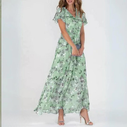 Tess - Romantische Zomerjurk Dames met V-hals en Vlindermouwtjes