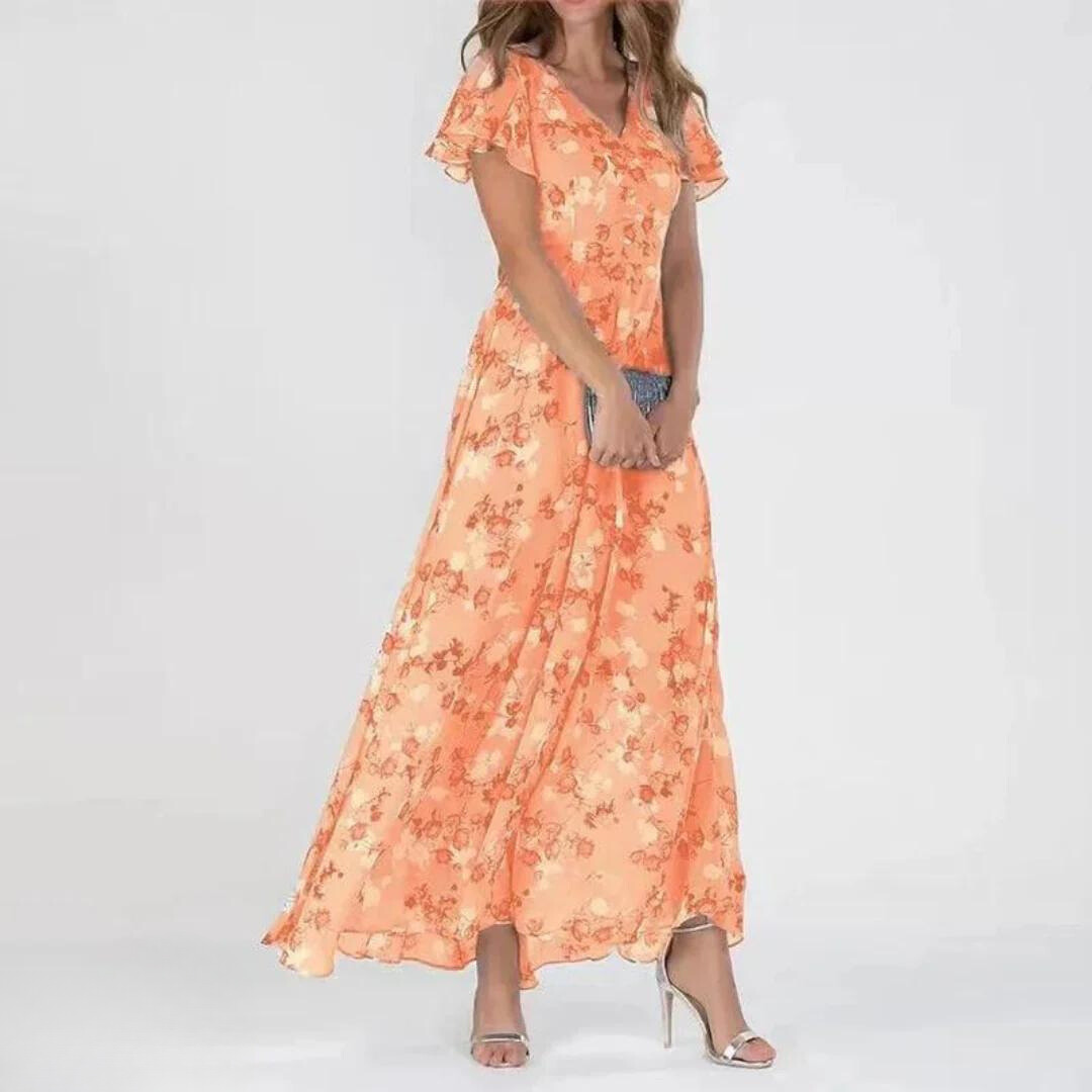 Tess - Romantische Zomerjurk Dames met V-hals en Vlindermouwtjes