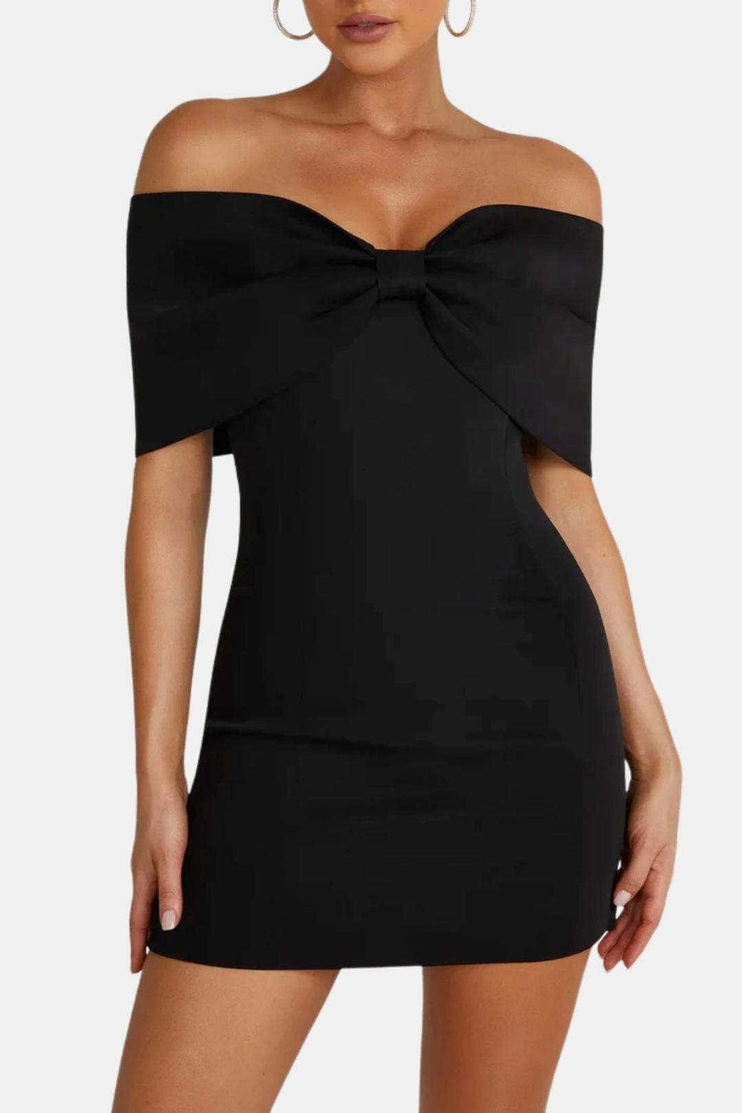 Tess - Sexy Galajurk Dames met Off-Shoulder en Strikdetail