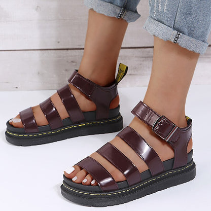 Tess - Stoere Orthopedische Sandalen Dames met Brede Banden en Gespsluiting