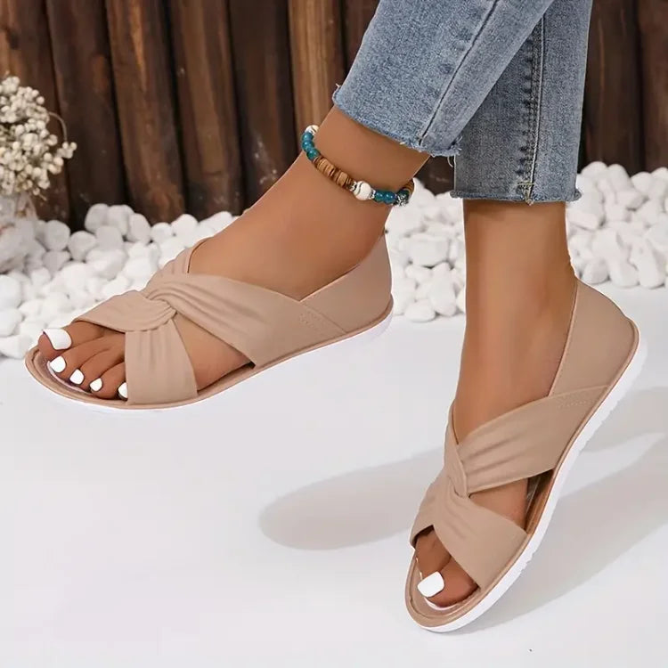 Tess - Zachte Orthopedische Sandalen Dames met Geknoopte Gekruiste Banden
