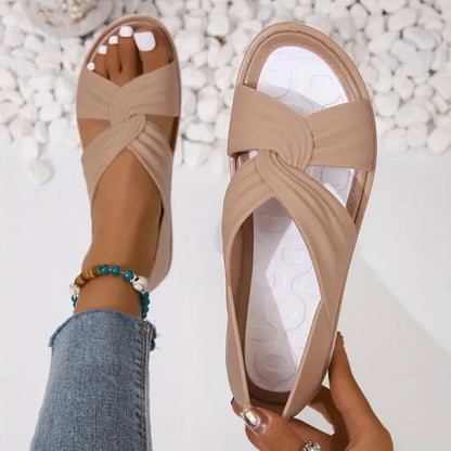 Tess - Zachte Orthopedische Sandalen Dames met Geknoopte Gekruiste Banden