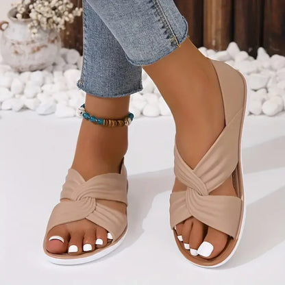 Tess - Zachte Orthopedische Sandalen Dames met Geknoopte Gekruiste Banden