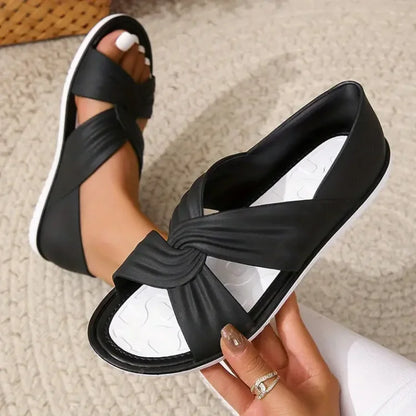 Tess - Zachte Orthopedische Sandalen Dames met Geknoopte Gekruiste Banden