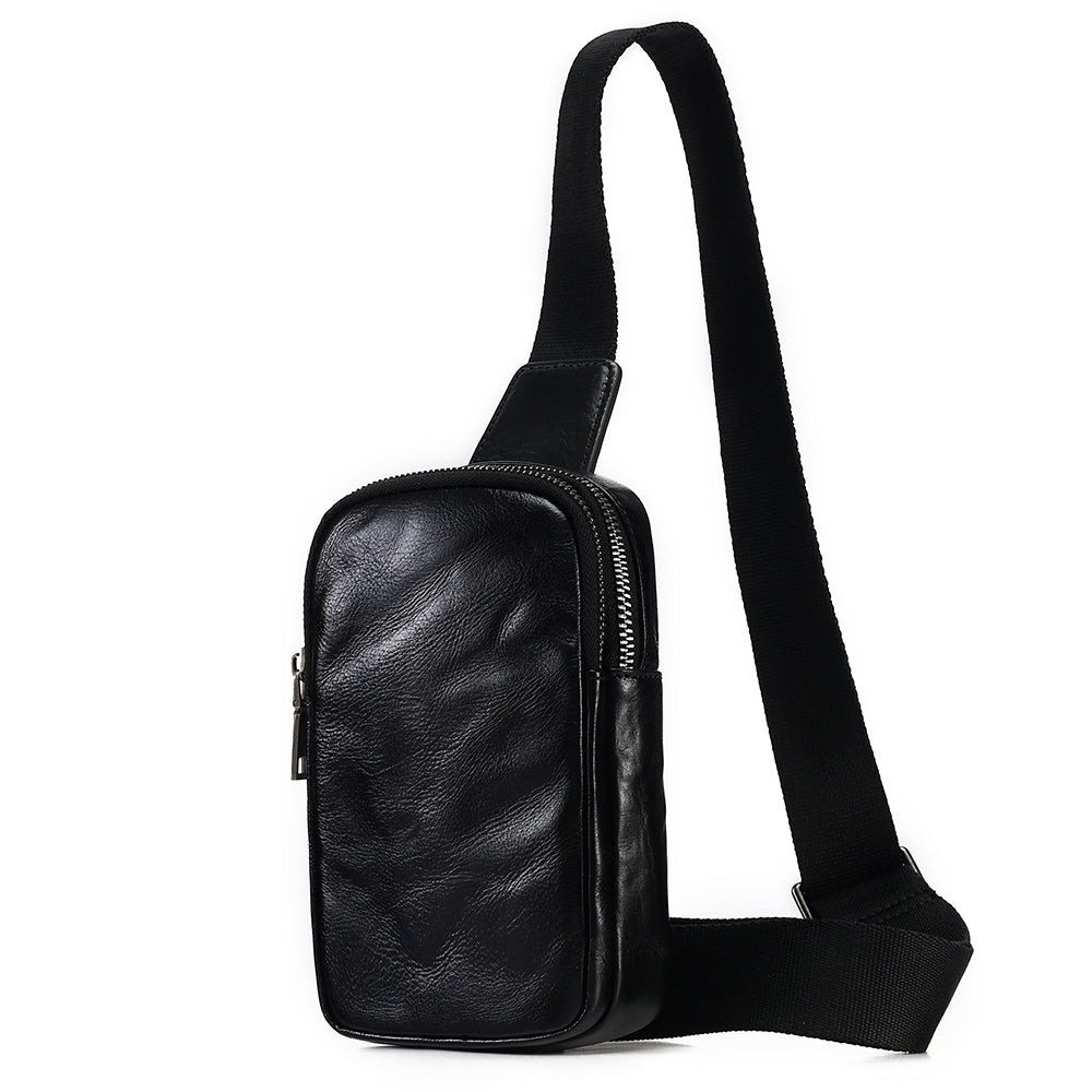 Tas Heren - Licht Sling Bag met Brede Band en Rits | Veelzijdig