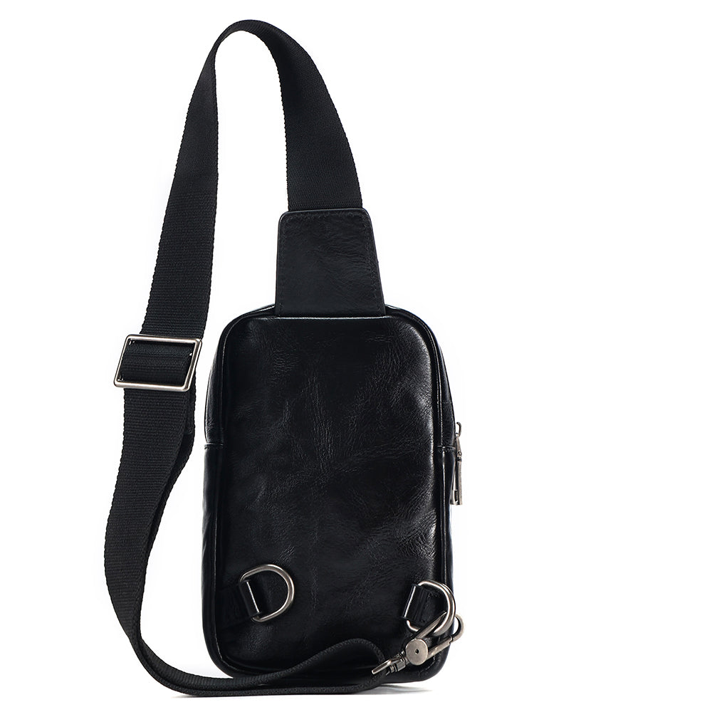 Tas Heren - Licht Sling Bag met Brede Band en Rits | Veelzijdig
