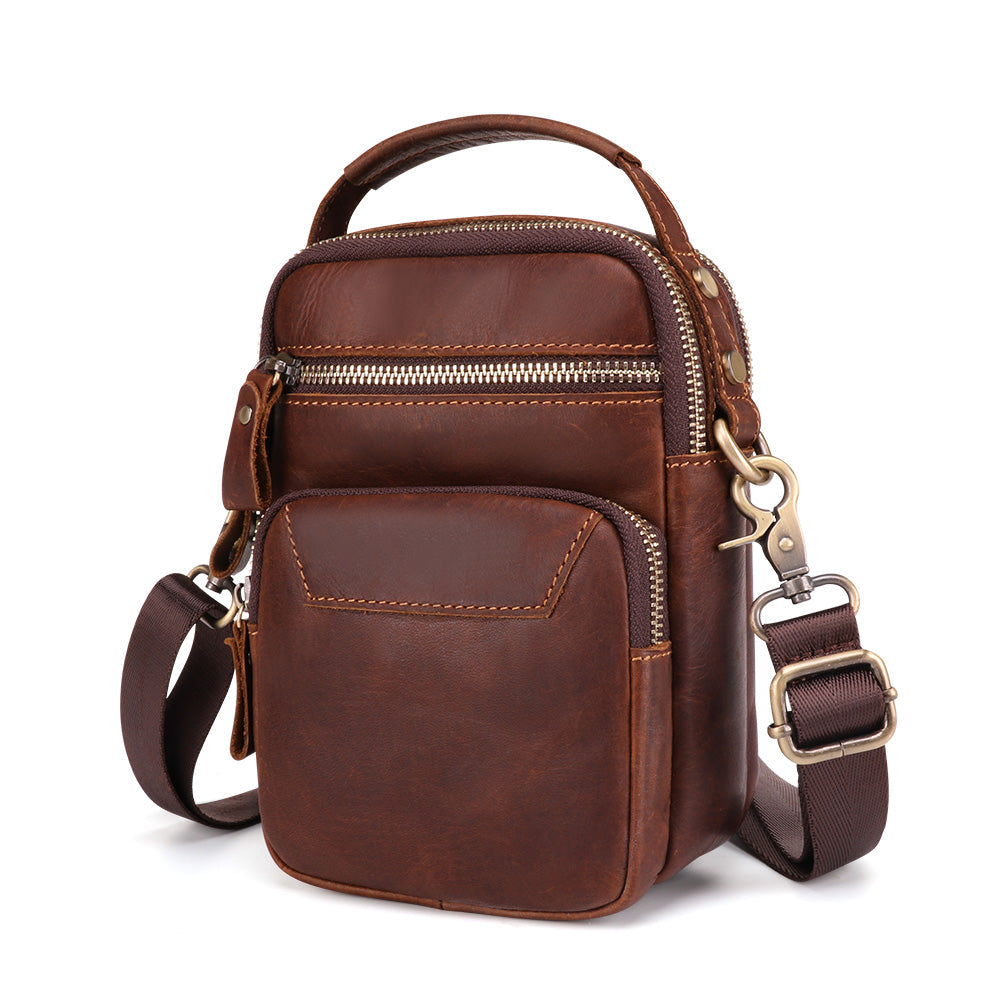Tas Heren - Compacte Crossbody met Meerdere Vakken en Topgreep | Casual