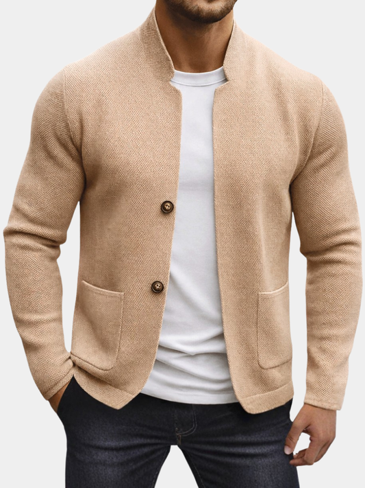 Thijs - Heren Vest Casual met Opstaande Kraag en Opgestikte Zakken