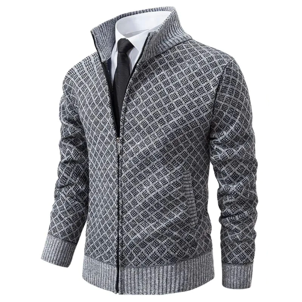 Thijs - Heren Vest Gebreid Casual Smart voor de Herfst met Ruitmotief