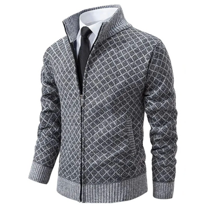 Thijs - Heren Vest Gebreid Casual Smart voor de Herfst met Ruitmotief