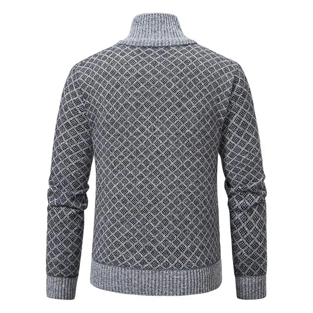 Thijs - Heren Vest Gebreid Casual Smart voor de Herfst met Ruitmotief