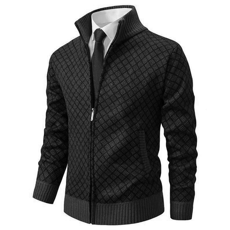 Thijs - Heren Vest Gebreid Casual Smart voor de Herfst met Ruitmotief