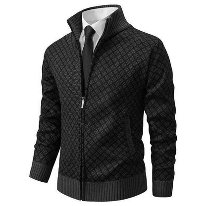Thijs - Heren Vest Gebreid Casual Smart voor de Herfst met Ruitmotief