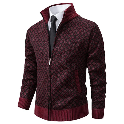 Thijs - Heren Vest Gebreid Casual Smart voor de Herfst met Ruitmotief
