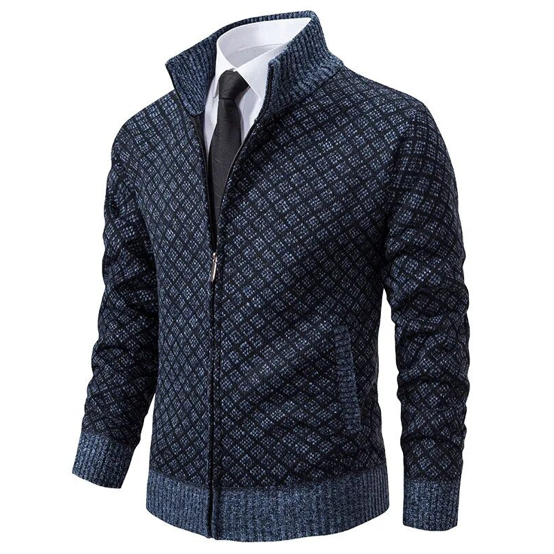 Thijs - Heren Vest Gebreid Casual Smart voor de Herfst met Ruitmotief