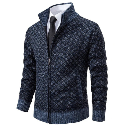 Thijs - Heren Vest Gebreid Casual Smart voor de Herfst met Ruitmotief