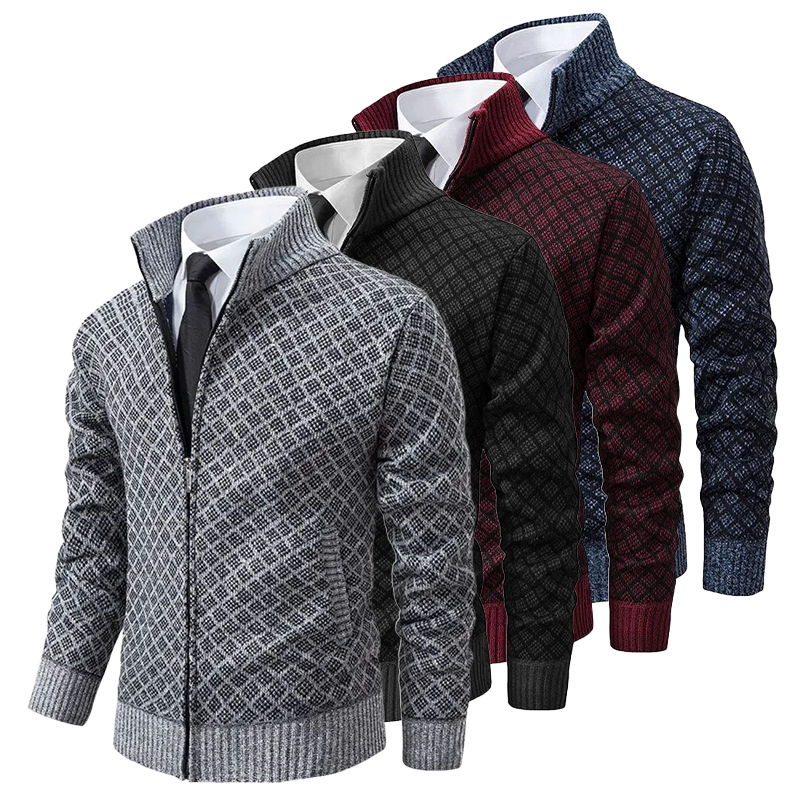 Thijs - Heren Vest Gebreid Casual Smart voor de Herfst met Ruitmotief