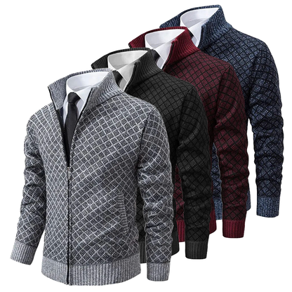 Thijs - Heren Vest Gebreid Casual Smart voor de Herfst met Ruitmotief