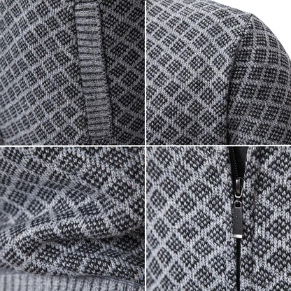 Thijs - Heren Vest Gebreid Casual Smart voor de Herfst met Ruitmotief